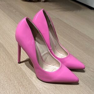 Trendy Pink Patent Stiletto Heels (never worn)